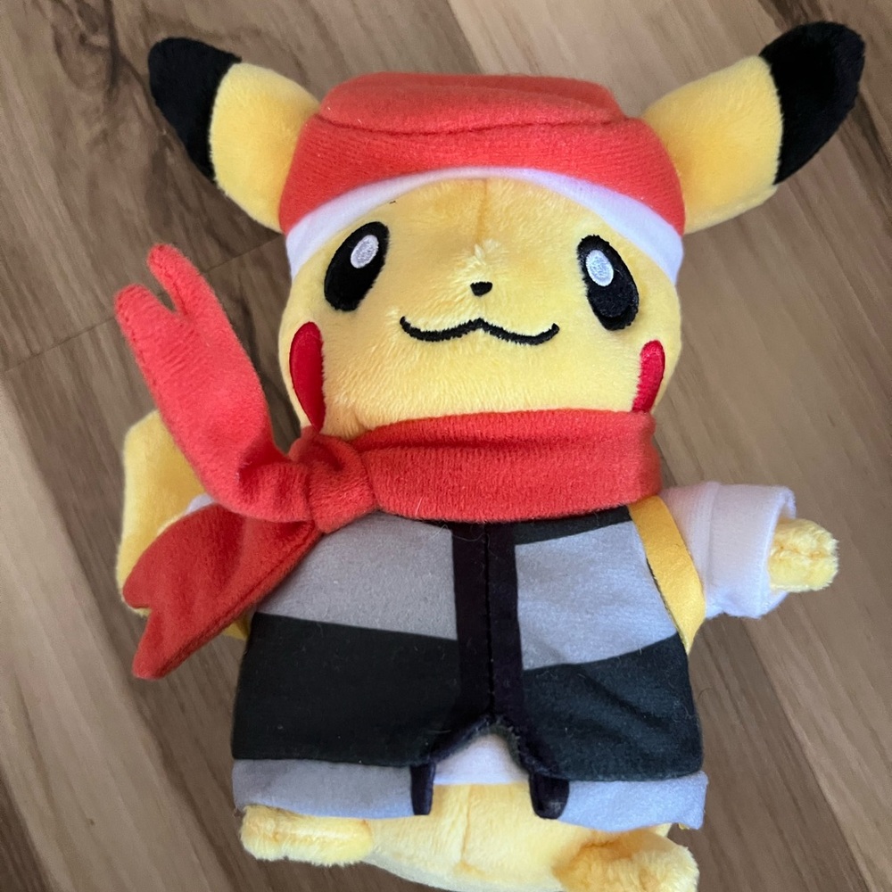 Pikachu Plush Toy with Red Scarf